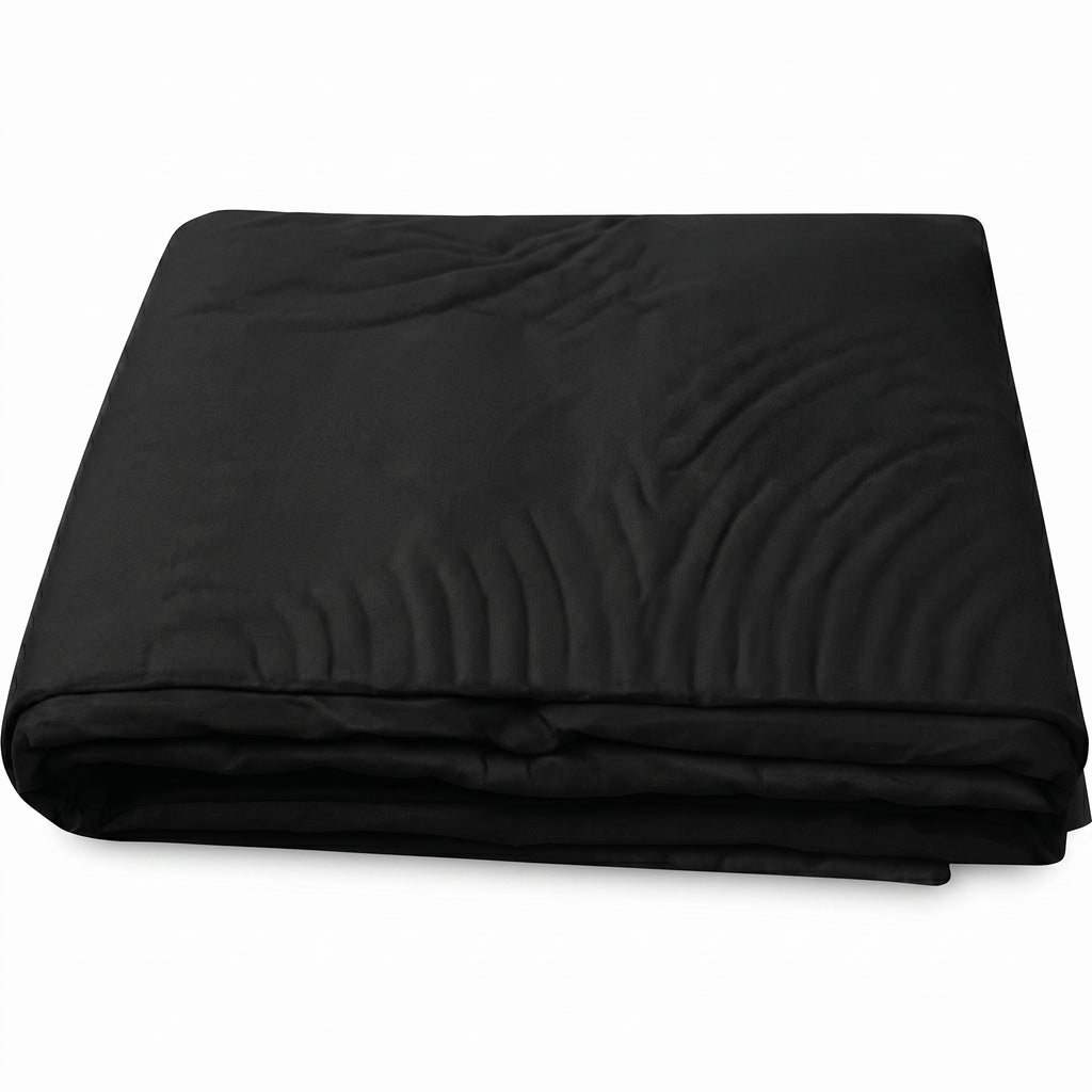 Plaid black Matt velvet 280×260 cm