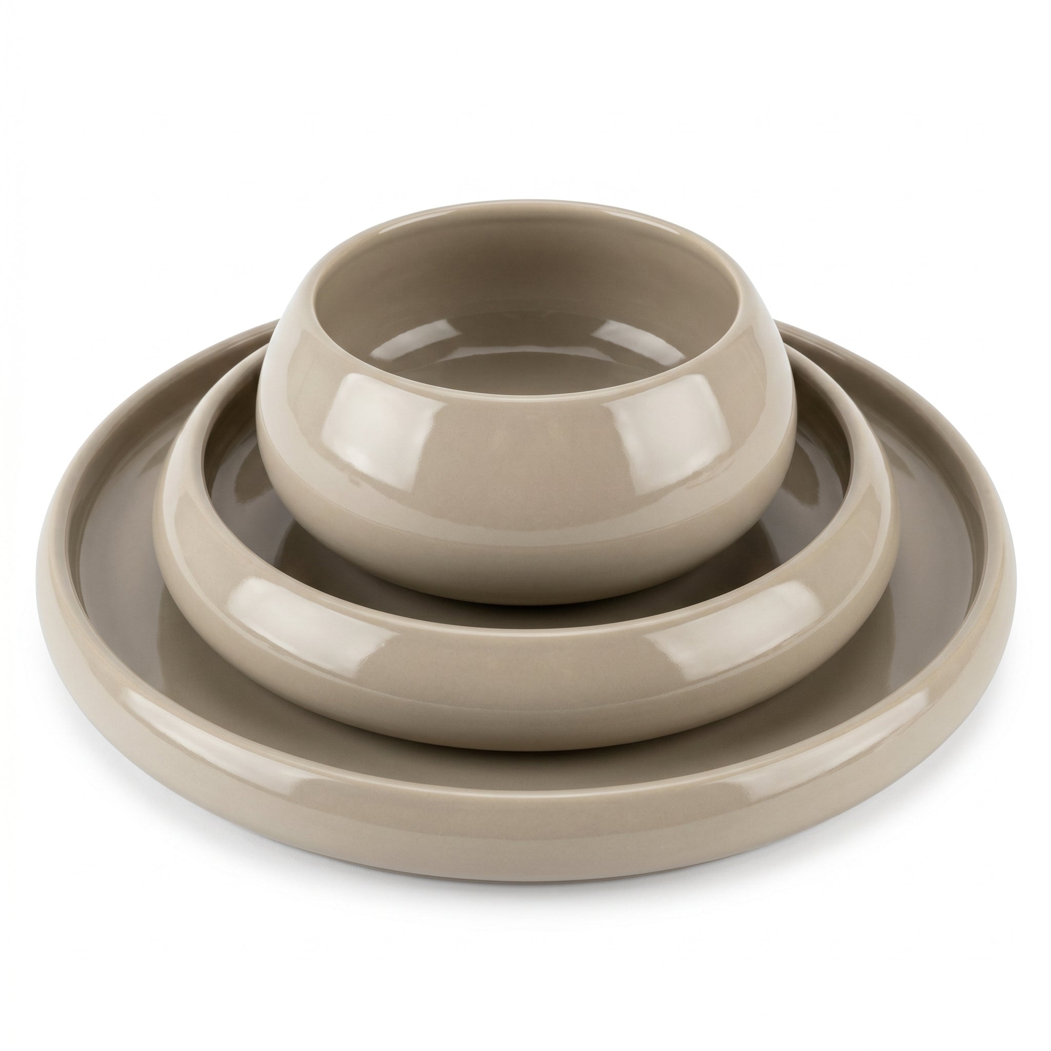 Taupe servies 27 delig