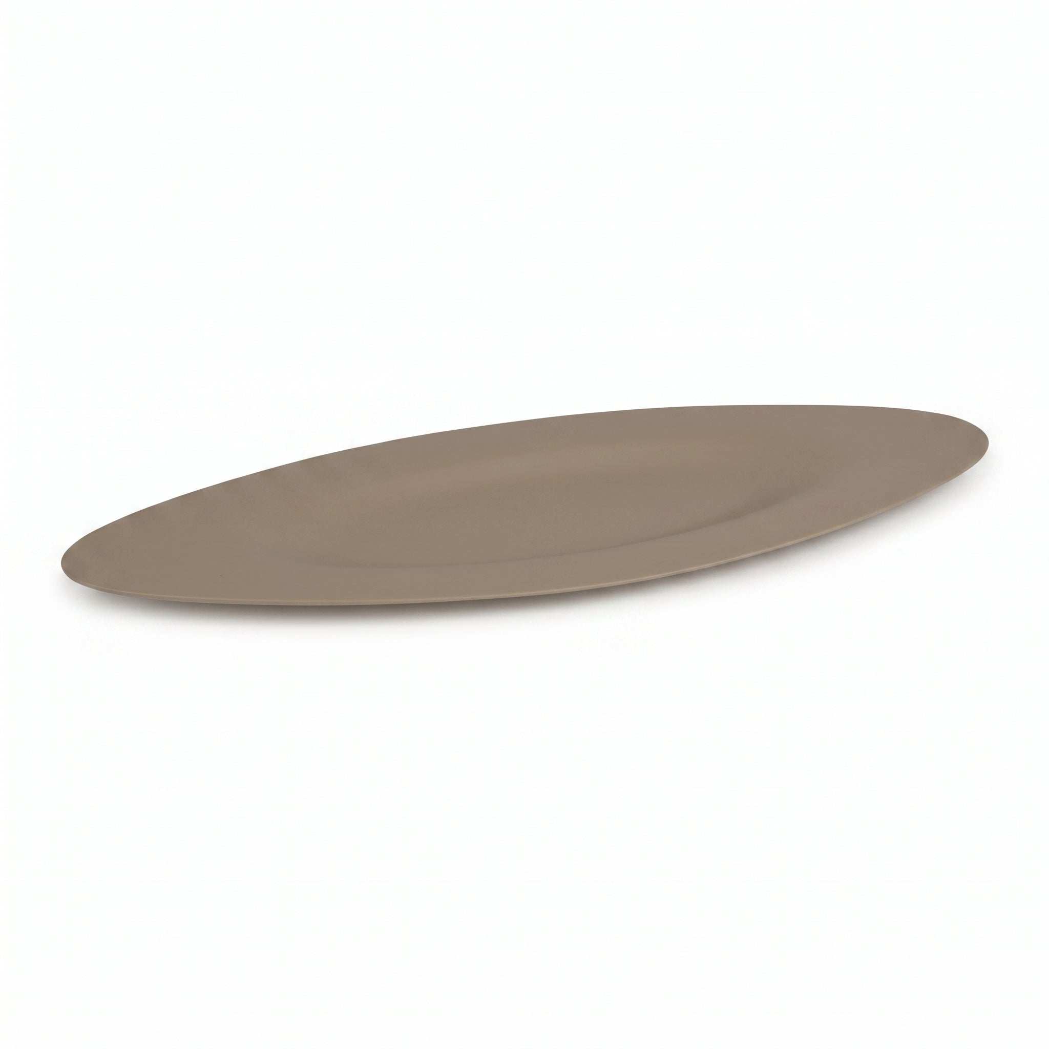 Plate oval ALU RAW/TAUPE 85x26x6