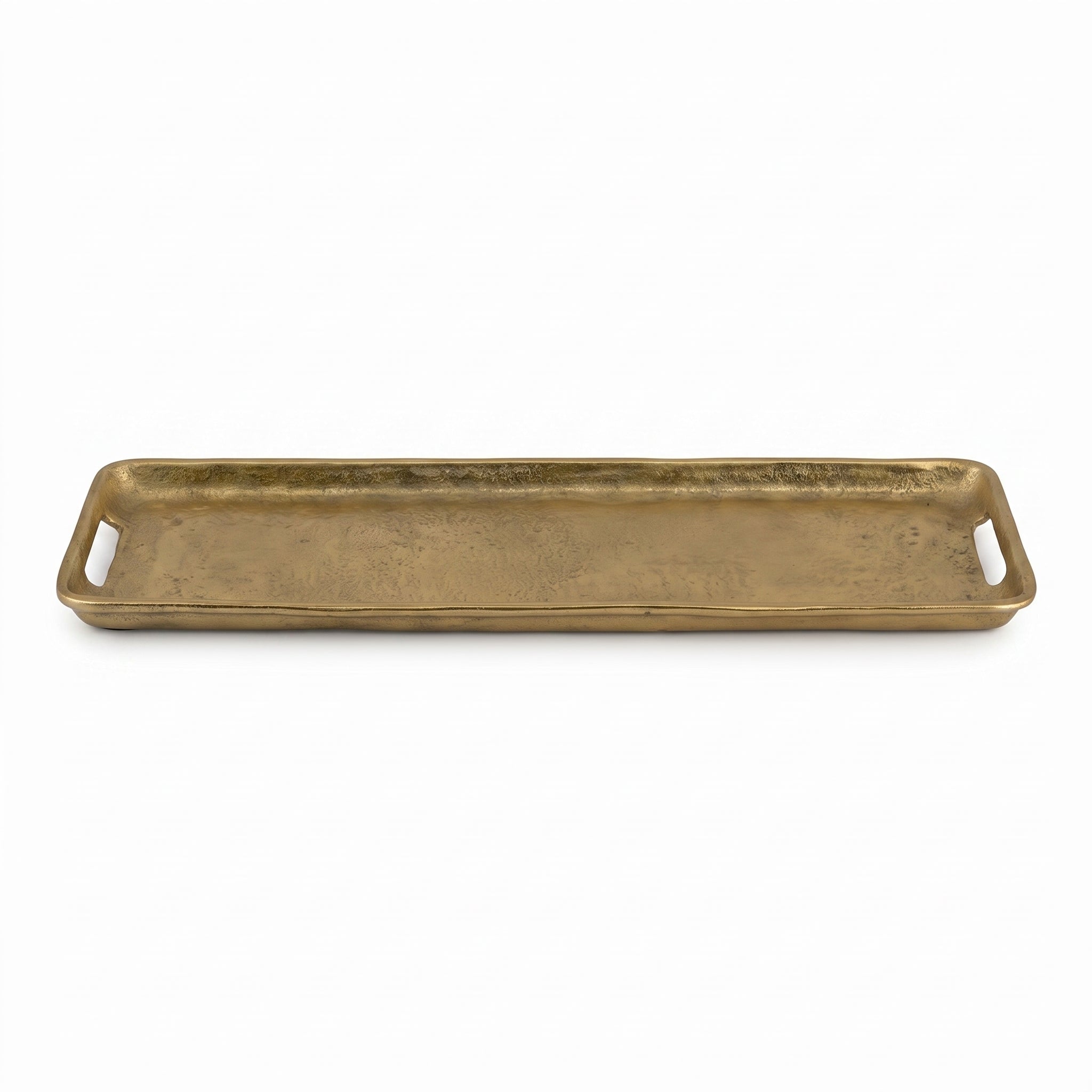 Plate w/handle ALU RAW/BRONZE 54x16x4