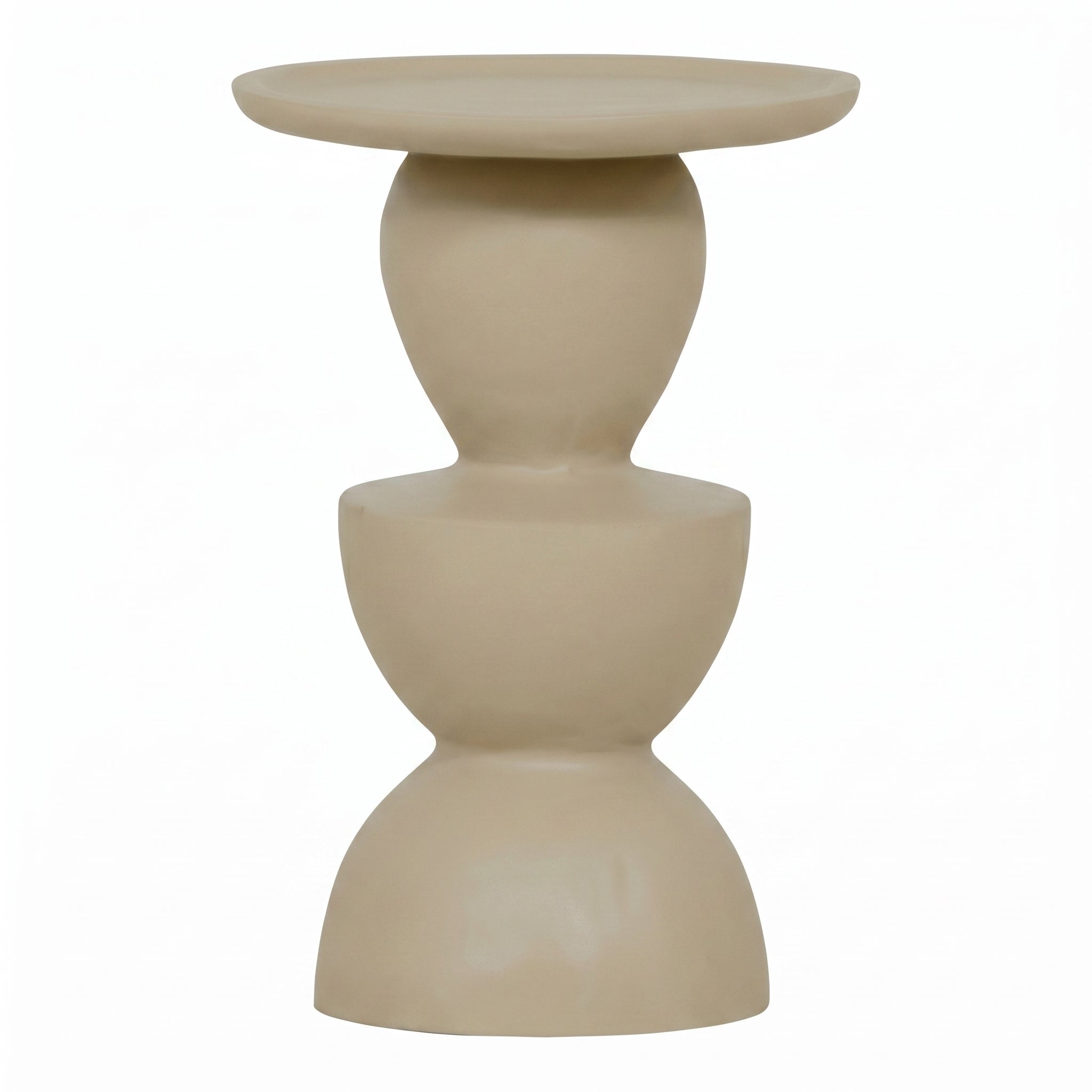 Candle holder ALU RAW/TAUPE 13x13x17
