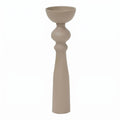Candle holder ALU RAW/TAUPE 12x12x35