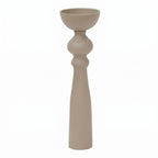 Candle holder ALU RAW/TAUPE 12x12x35