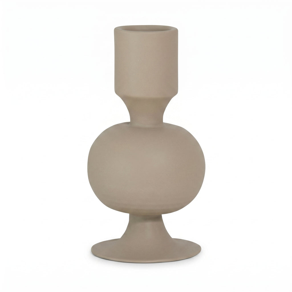 Candle holder ALU RAW/TAUPE 19x19x35