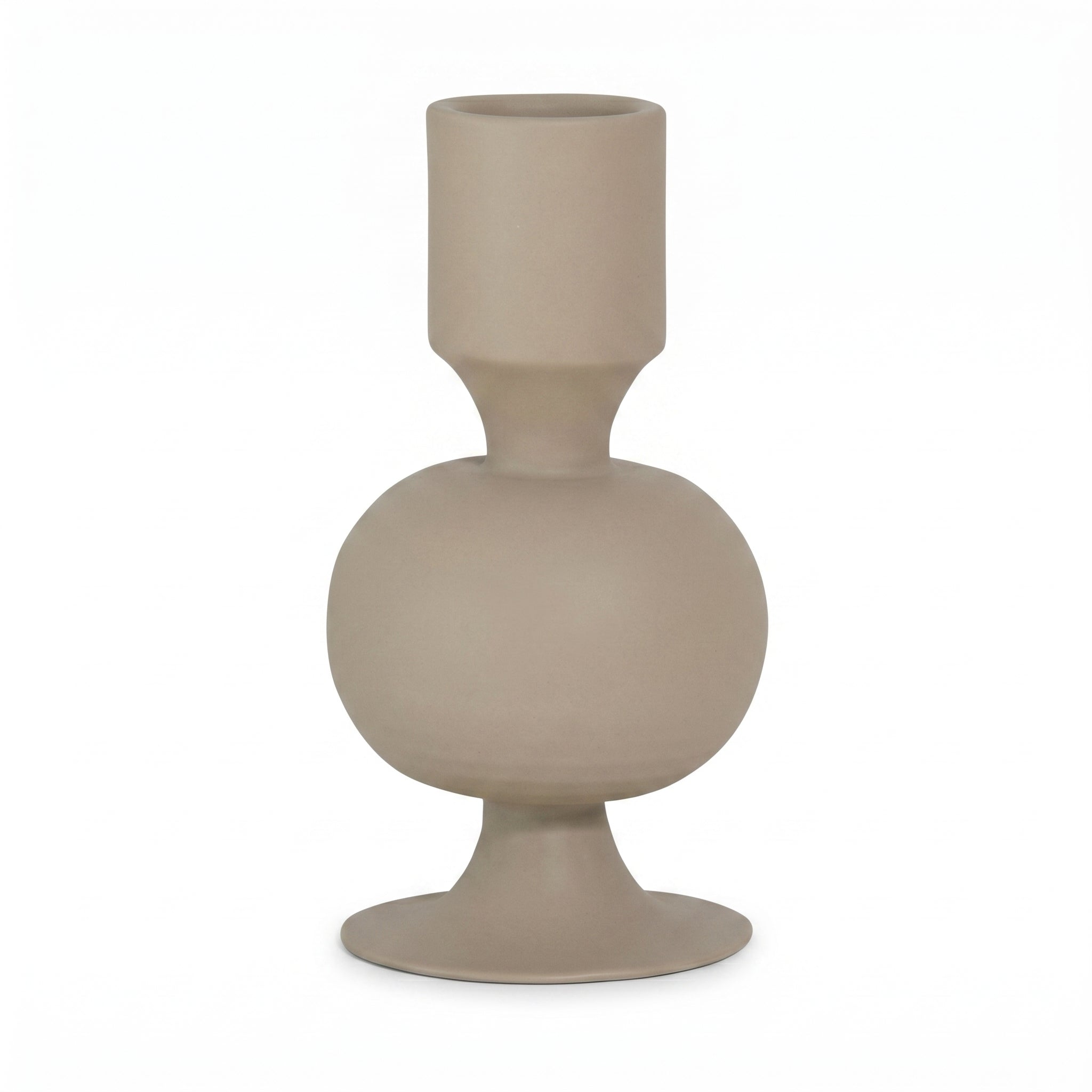 Candle holder ALU RAW/TAUPE 19x19x35
