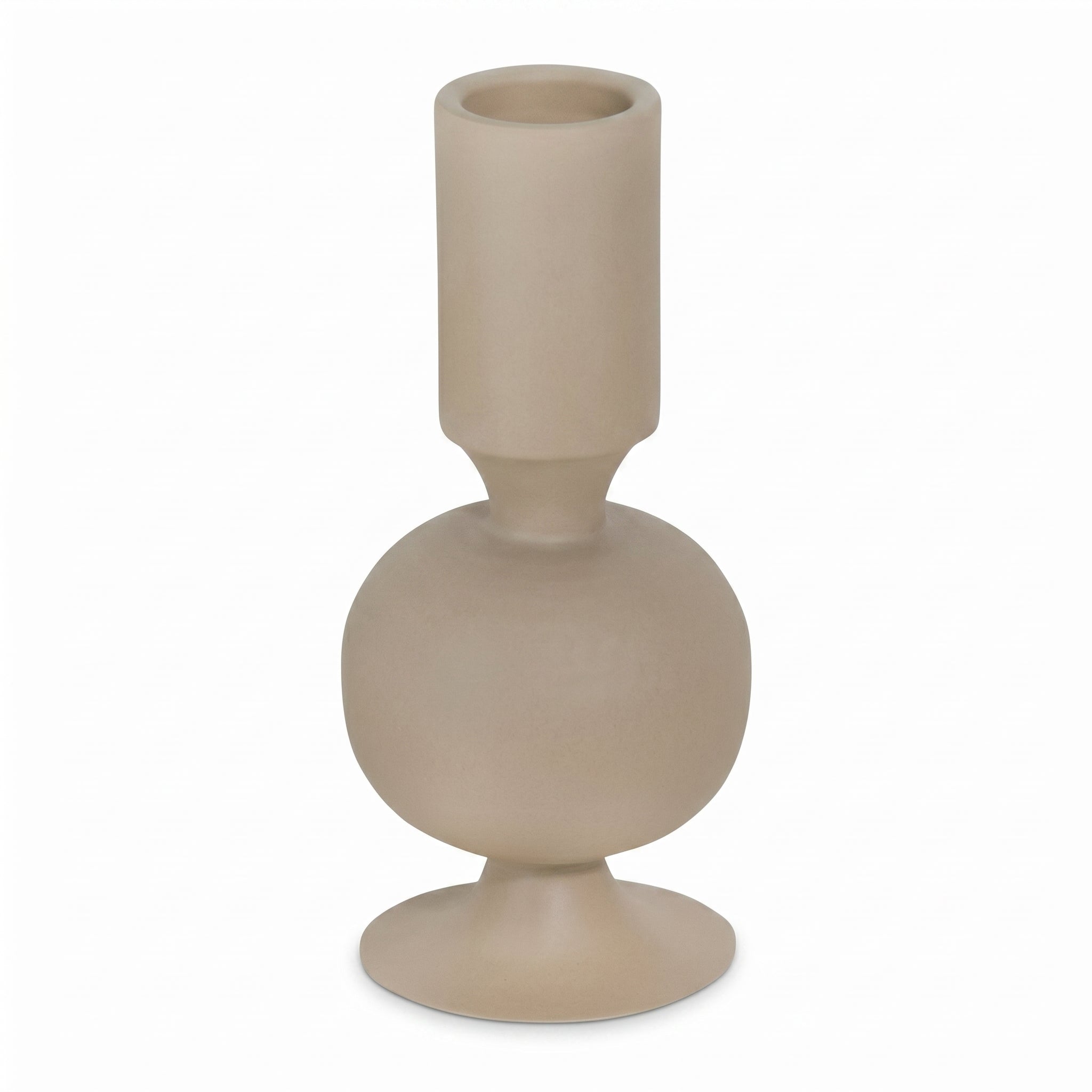 Candle holder ALU RAW/TAUPE 19x19x35