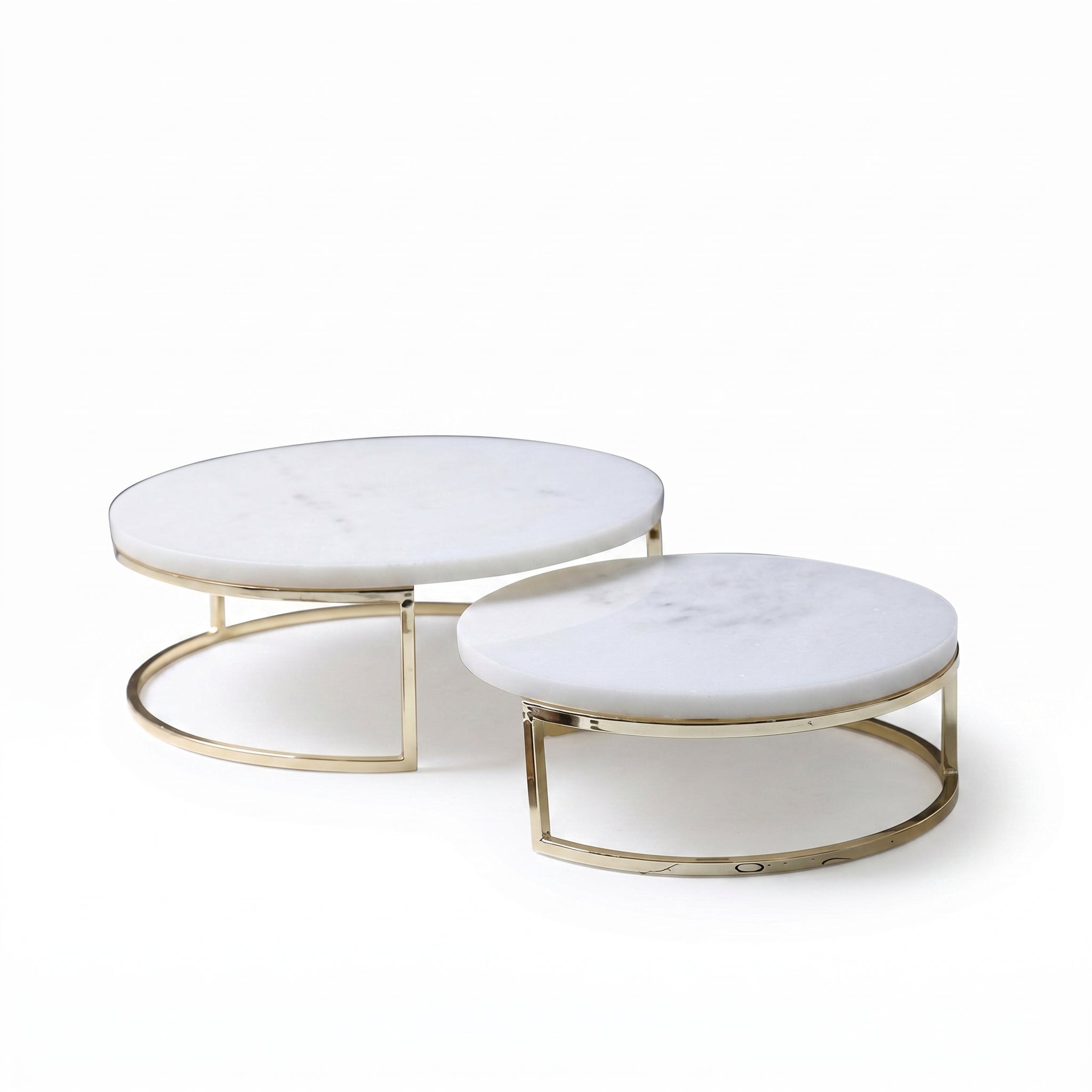 FUGURATO PLATEAU SET MARBLE 0701 | WIT – GOUD 2-DELIG