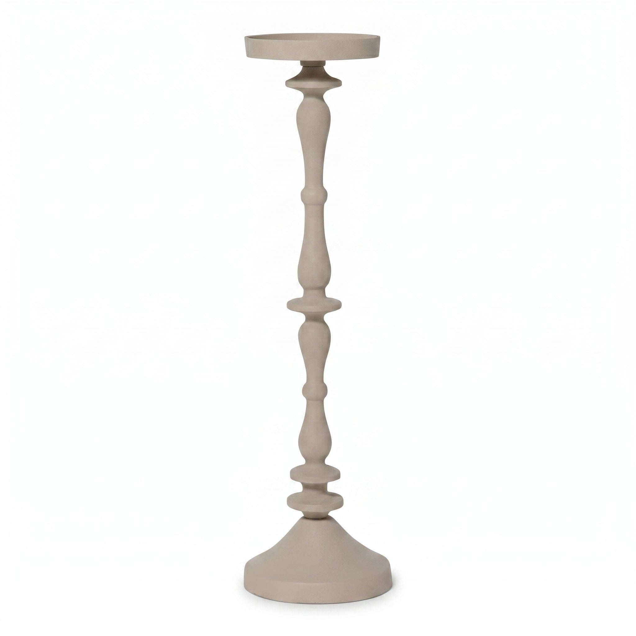 Candle holder ALU RAW/SAND 13x13x47