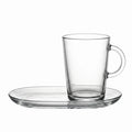 Theeglas met schotel 2stuks
