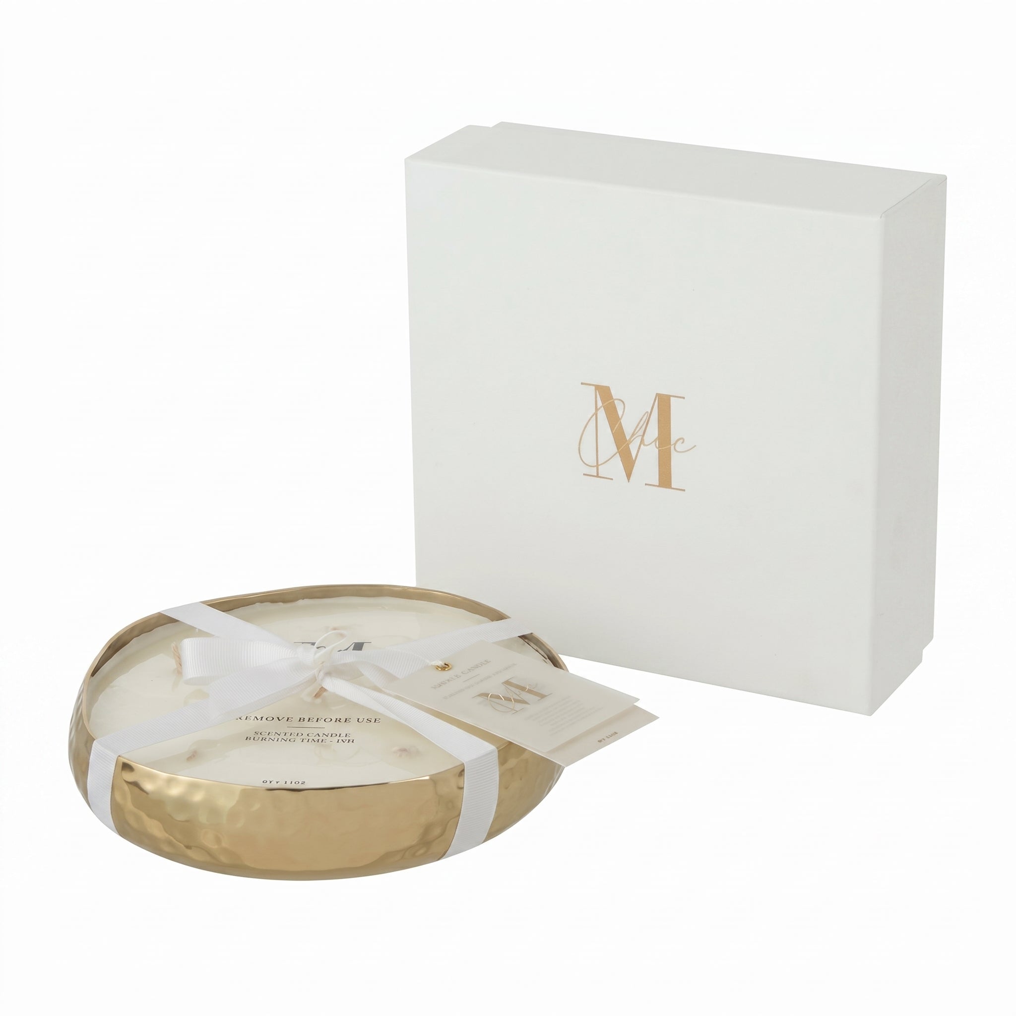 J-Line geurkaars M-Chic – metaal – goud – small – 18U